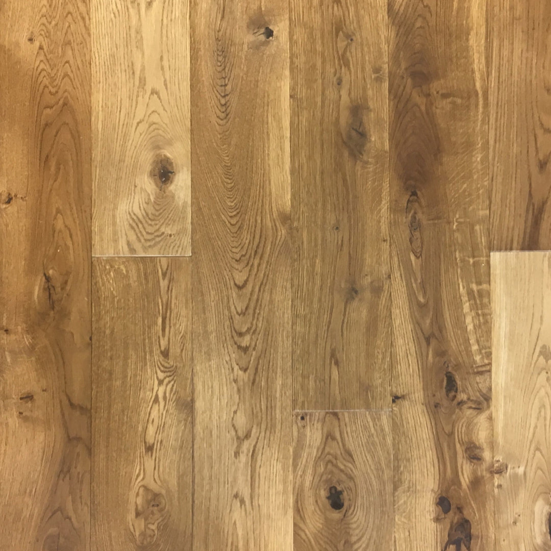 Close-up of wooden flooring with a natural finish