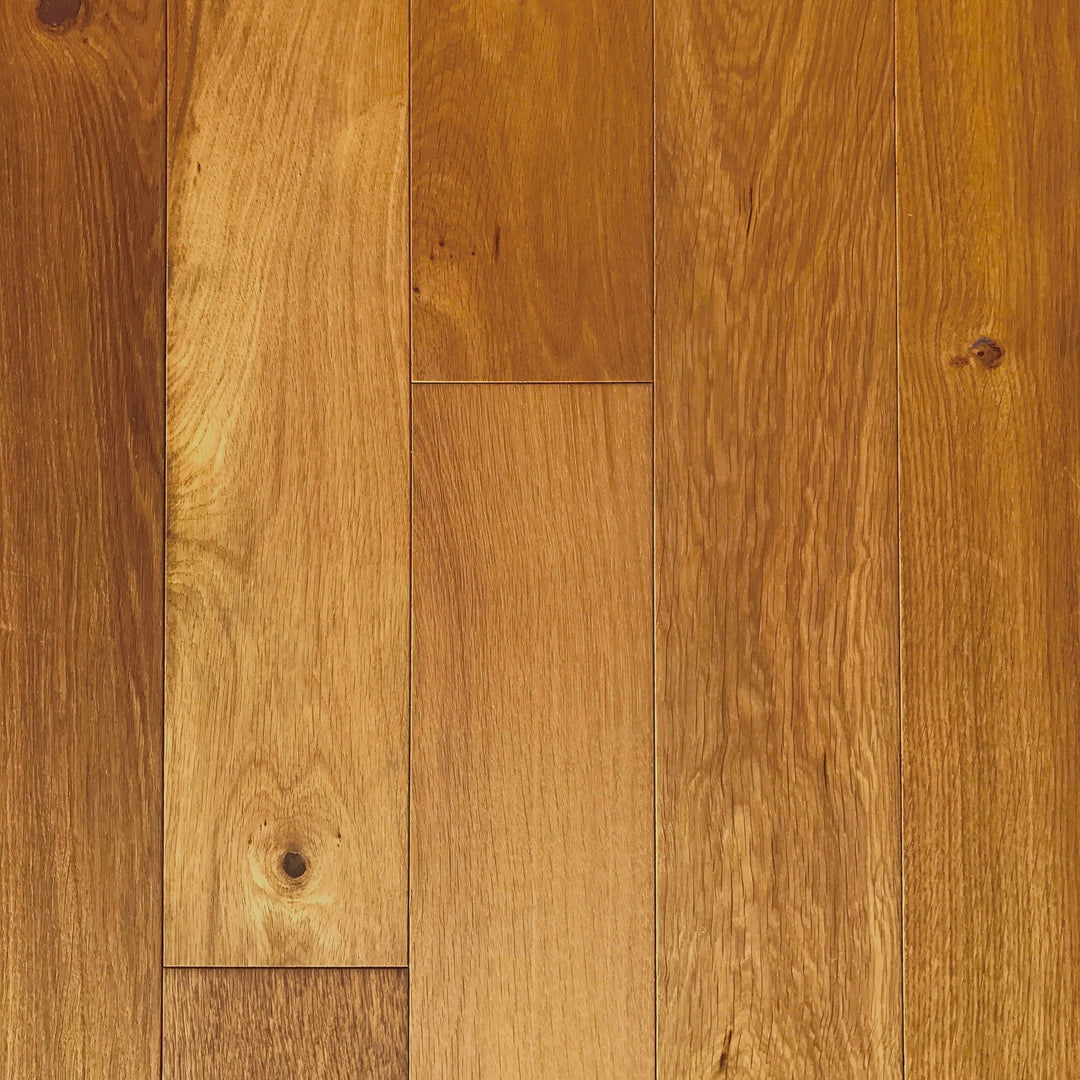 Close-up of wooden flooring with a natural finish
