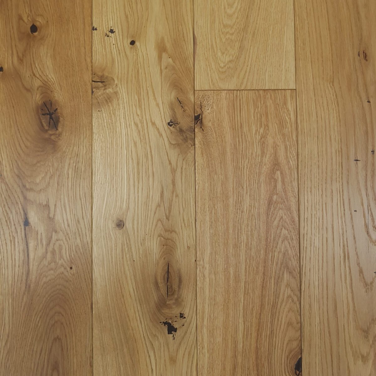 Close-up of a wooden floor with visible grain and texture