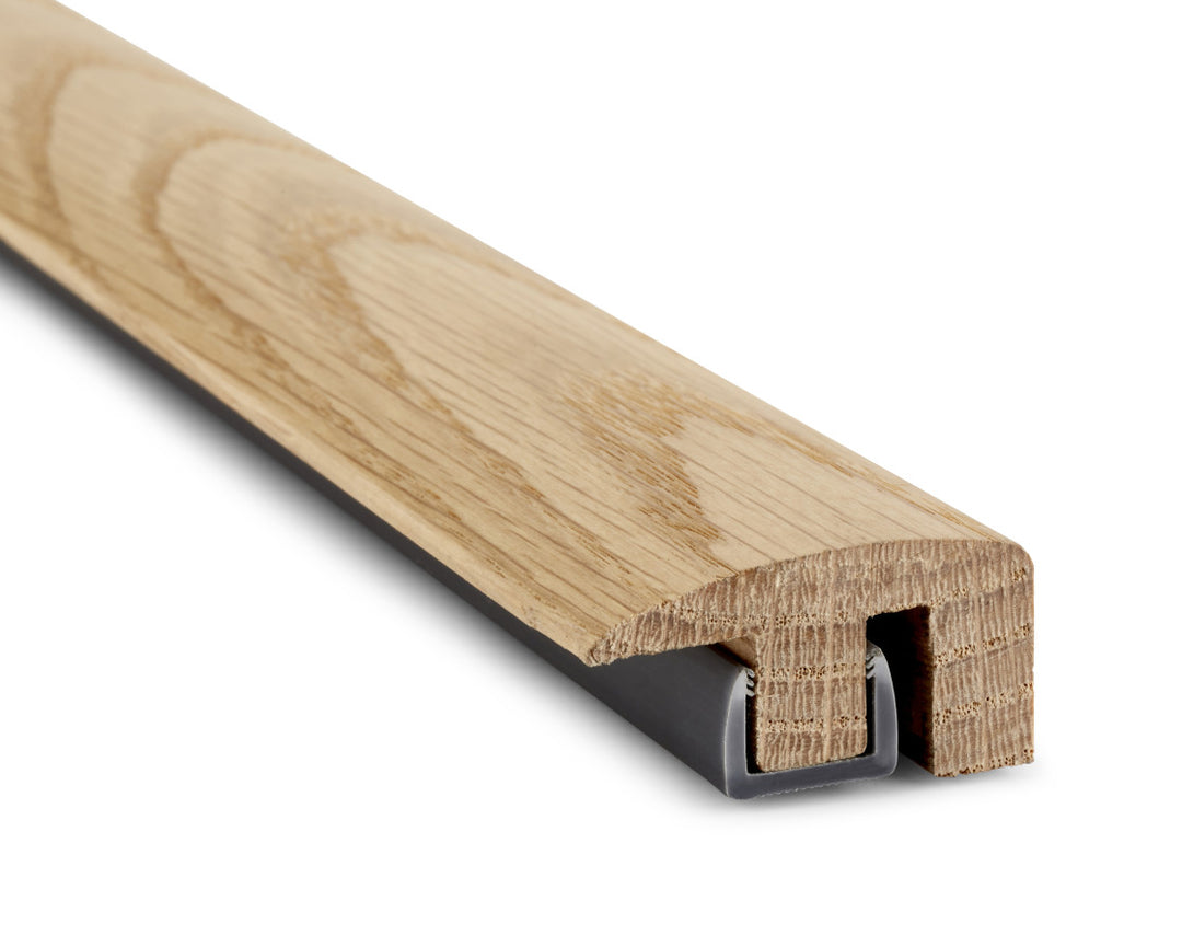 Oak End Cap Trim 19 40 2700 with Fixing UV Satin Lacquer - M H Flooring