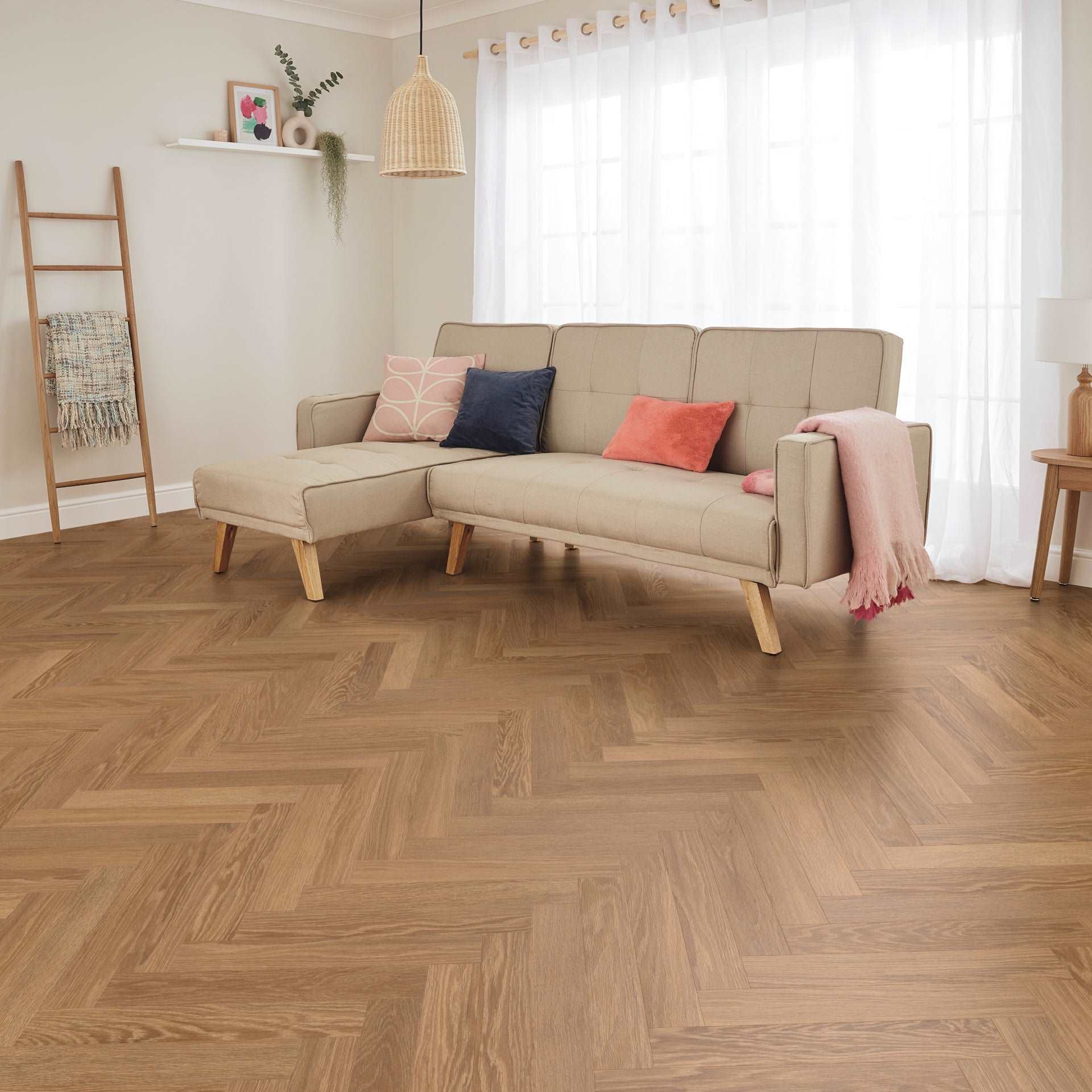 Honey Limed Oak 457mm x 76mm / £42.99 m2 - M H Flooring