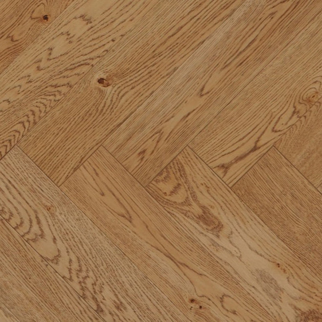 Oxbridge Oak herringbone patterned parquet flooring