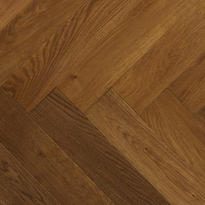 Chesterfield Oak wooden parquet floor with a herringbone pattern