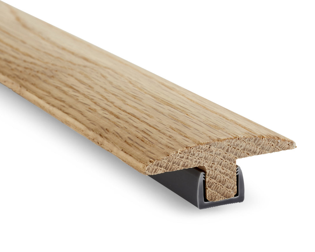 Oak Twin Threshold 16 50 2700 with Fixing Unfinished - M H Flooring