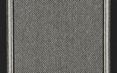 Windermere Black Herringbone Runner, Brockway Lakeland Herdwick, Sample